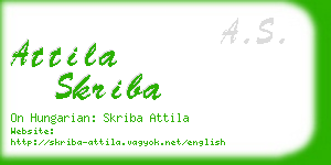 attila skriba business card